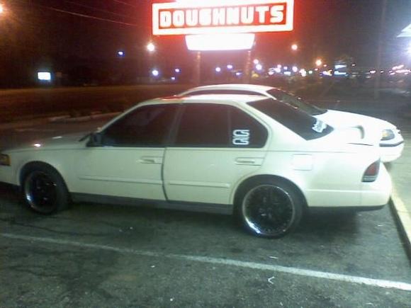 Sitting in front of my job on a late 3rd shift nite lol