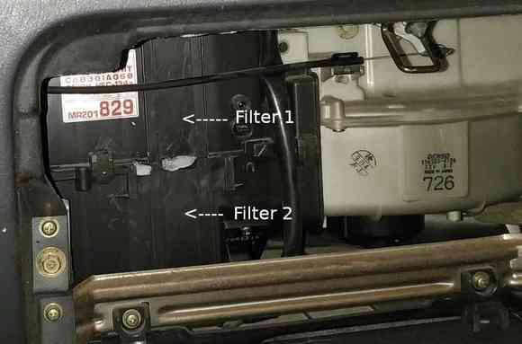 Behind Glove box