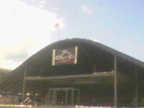 Orange County Choppers World Headquarters. Before completion, and all the B.S. I took this with my cell phone so it wasn't a super pic.