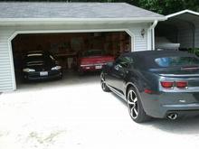 Few of the cars at home together enjoyin the day.