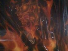 The top corner of the trunk lid