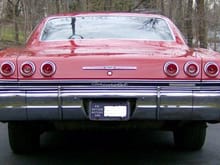 I think her best side!! Bumpers, glass, back seat and all stainless trim are from my original '65 I had as a kid!!