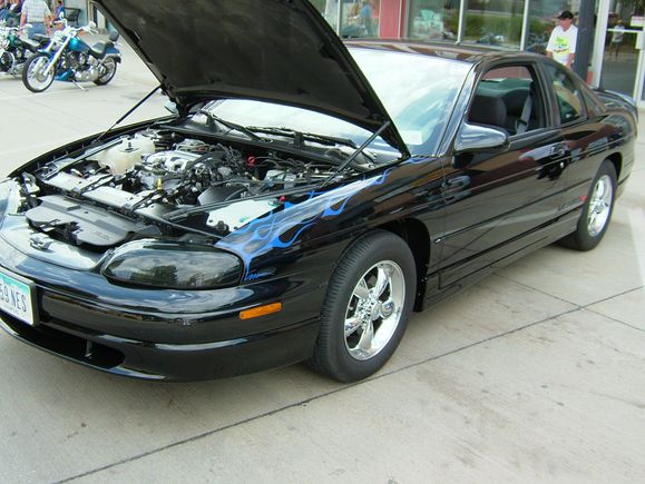 The before pictures this car had ground effects flames, headlite covers and a custom engine bling. Crager SS wheels too. 