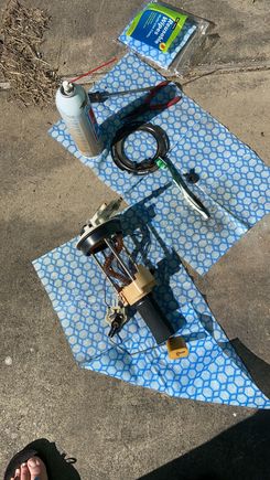 Cleaned and replaced pump- boiling water soaks with dawn and several rinsed then air dried in the Texas sun until all dry