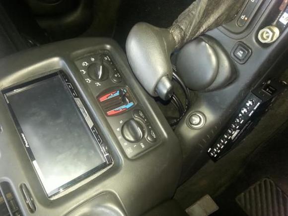 Pioneer double din with clarion equalizer