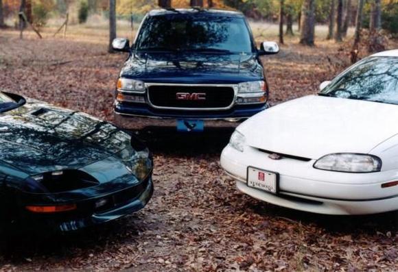 95 Z28, 01 GMC, and 95 Z34