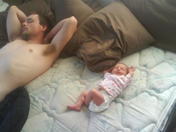 few months old and already sleeping like me