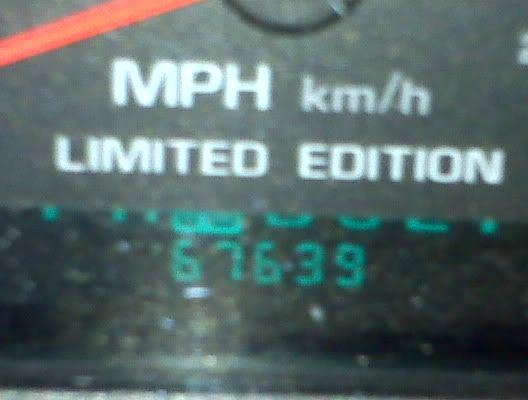 Mileage after I drove her home.