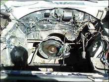 The poor empty engine cavity of my 67 Belve'