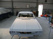 have chosen a BMW metalic gold olive colour!! test metal panels getting coated this week!!!