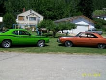 1972 duster and 1974 swinger