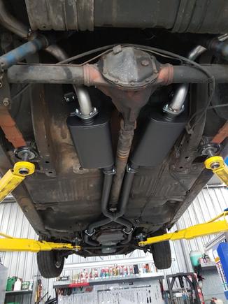 Custom exhaust being done.