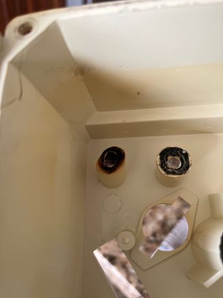 You can kind of see the posts all melted here. 