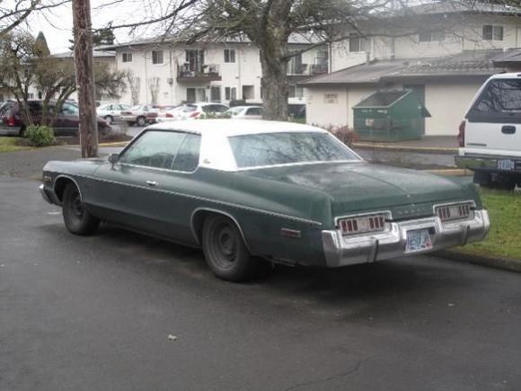 Those are Brougham on a Custom model.  Not original, they are in the trunk.  One is broken.  But I may not replace it.  I've grown kinda fond of the Brougham ones.