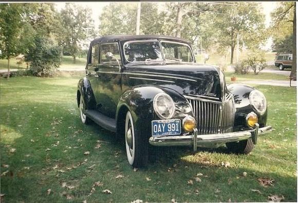 39 Ford 4dr cnv  owned 25yrs 24,000 original miles when I sold it.