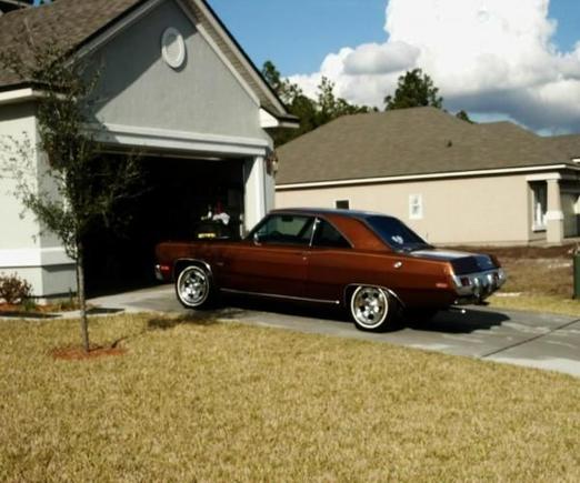 First day after a block or two through the neighborhood. Even a little crusty and she got quite a few looks.