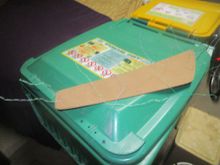 Back side of panel with wires threaded through