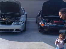 Next to Mini me, which is our friends supercharged civic