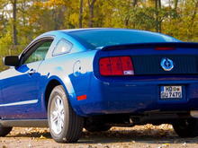 Sabine's Stang on 25 Oct 2008 with Silver Horse Racing Honeycomb Taillight Panel
