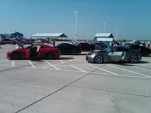 Hurricane Ike benefit at Moody Gardens, Galveston. March 2010. GTR and Z's all in a row.