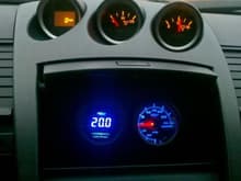 Boost and A/F gauges in custom center mount.