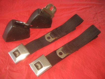 1966-67 Pontiac GTO  Black Deluxe Front Seatbelts