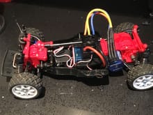 The running WRC with lipo, brushless and half decent esc.