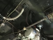 pump under the car on anti vibration mounts
