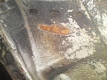 under side of passenger foot well