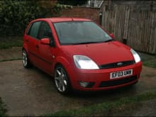 MK6 Fiesta 1.4 Zetec

Spax 45mm springs, RS7 Softspokes, 6k HID's, Facelight colour coded mirrors