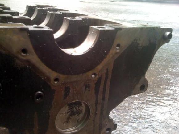 Engine block before clean