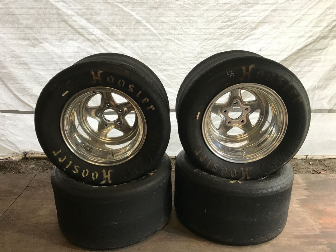 Hoosier TA1 Road Racing Tires on Weld Racing ProStars for Sale in