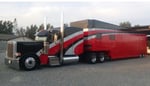 Semi truck and trailer w/24 living quarters Peterbilt 379Ex 