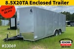 NEW 8.5X20TA Enclosed Cargo Trailer w/ 5200lb Axles & Mo  for sale $8,999 