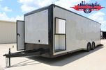 28' Battleship Gray Race Trailer @ Wacobill.com  for sale $27,995 