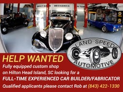 HELP WANTED - CAR BUILDER / FABRICATION