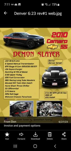 2010 Camaro SS Dynoed 1025 HP 6 Sp Demon Slayer  