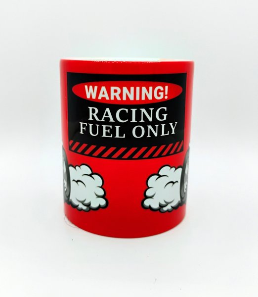 WARNING RACING FUEL ONLY Funny Hot Rod White Ceramic Mug  for Sale $21.99 