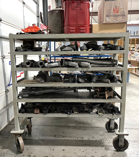 Heavy Duty Rolling Rack with Exhaust Manifolds Plus MORE!  for Sale $800 