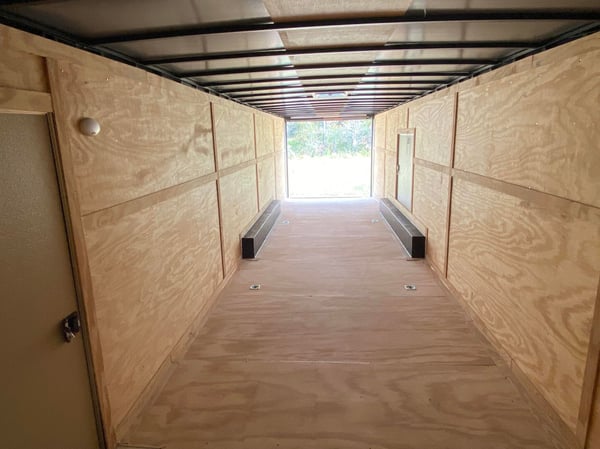 🤩 NEW 8.5 x 36 TA White Black Out Enclosed Cargo Trailer  for Sale $15,695 