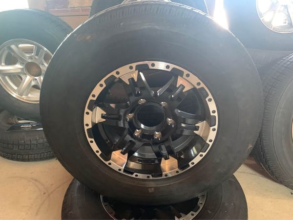 225/75R15 Tires on Aluminum Rims  for Sale $240 
