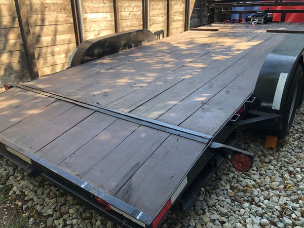 7x18 open race trailer with tire rack dual axle 7000lb