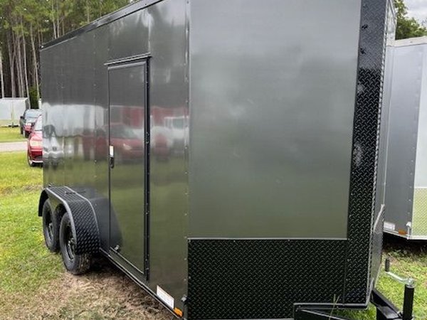 7 X 14 Enclosed Trailer – Tandem Axle with Blackout Packag  for Sale $6,025 