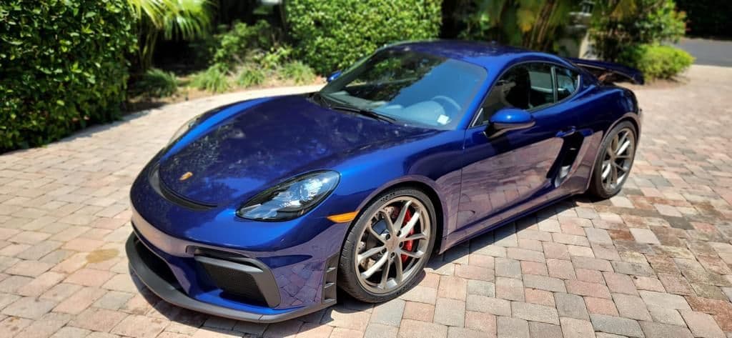 2022 Porsche 718 - 2022 Cayman GT4, Manual, Buckets, Gentian Blue, BOSE with Apple play - Used - VIN WP0AC2A80NS275000 - 381 Miles - 6 cyl - 2WD - Manual - Blue - Vero Beach, FL 32963, United States