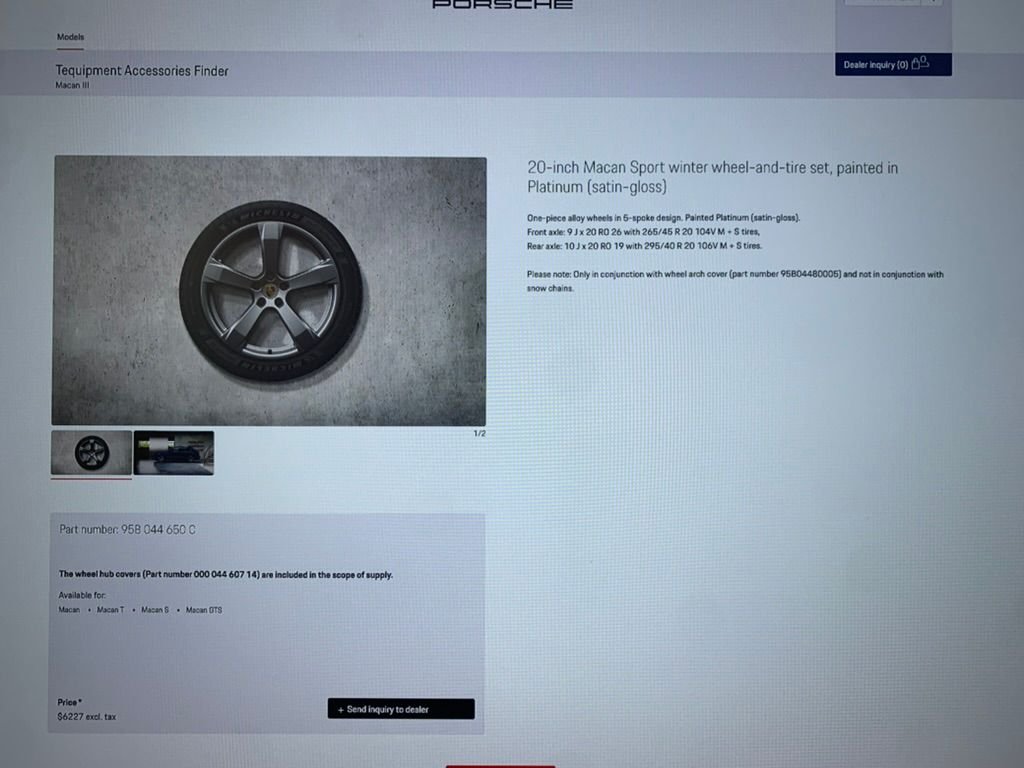 Wheels and Tires/Axles - Brand New Porsche 20 inch Macan Winter Wheel and Tire Set painted Platinum - New - 2018 to 2024 Porsche Macan - Ashland, OR 97520, United States