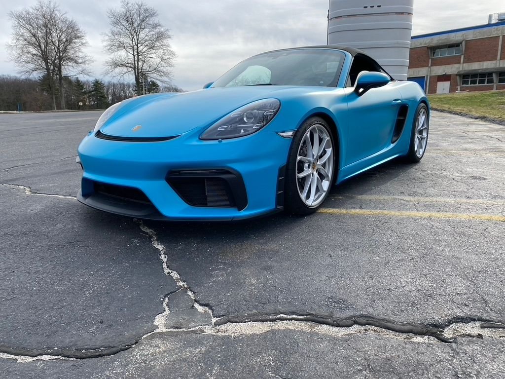 2021 Porsche 718 Spyder - '21 718 Spyder, Miami Blue, PCCB, LWBS, Burmester, Full PPF, CPO until 12/26 - Used - VIN WP0CC2A87MS240130 - 16,800 Miles - 6 cyl - 2WD - Manual - Convertible - Blue - Marlborough, MA 01752, United States