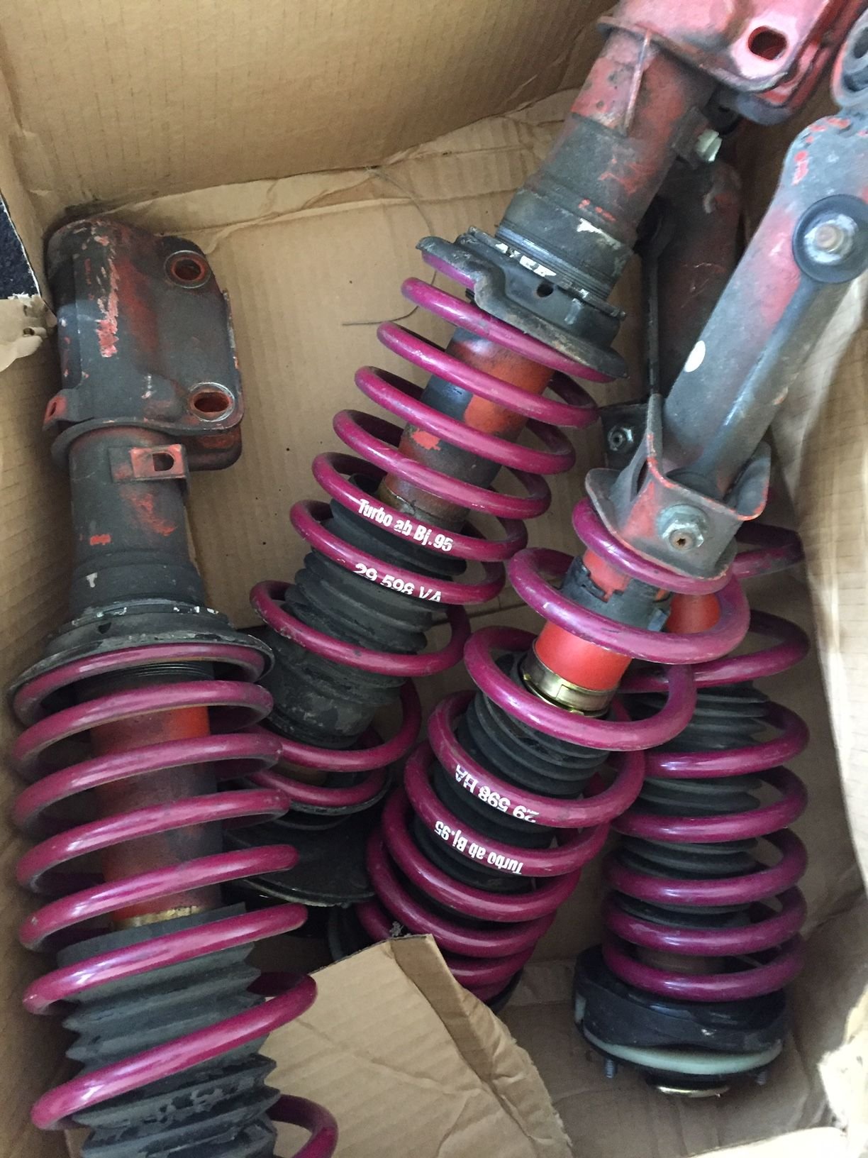 Stock 993 turbo suspension with Euro lowering springs, Of 30k Mile Car