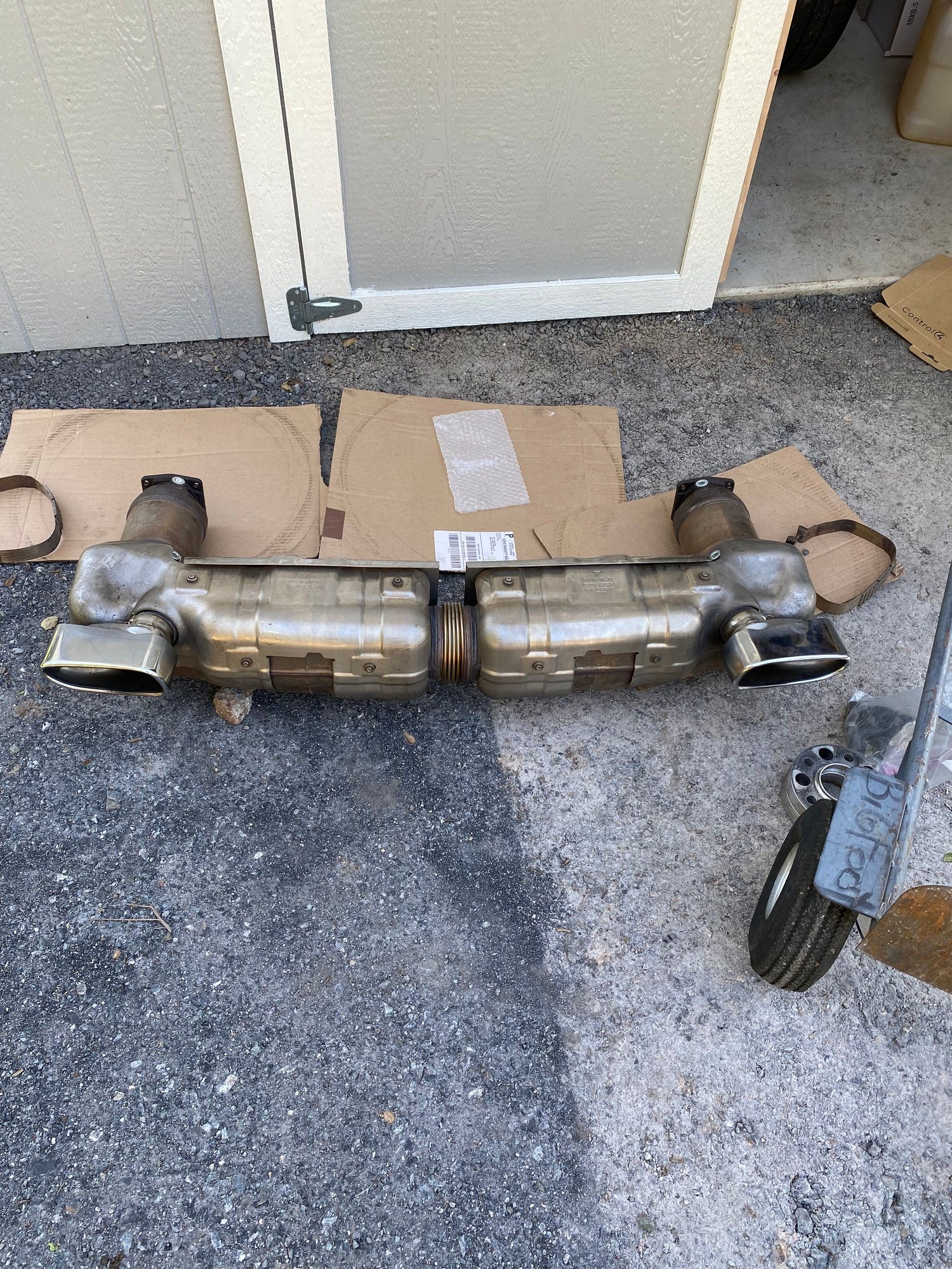 Engine - Exhaust - 997.1  Turbo OEM Exhaust - Used - 2007 to 2009 Porsche 911 - Santa Rosa, CA 95409, United States