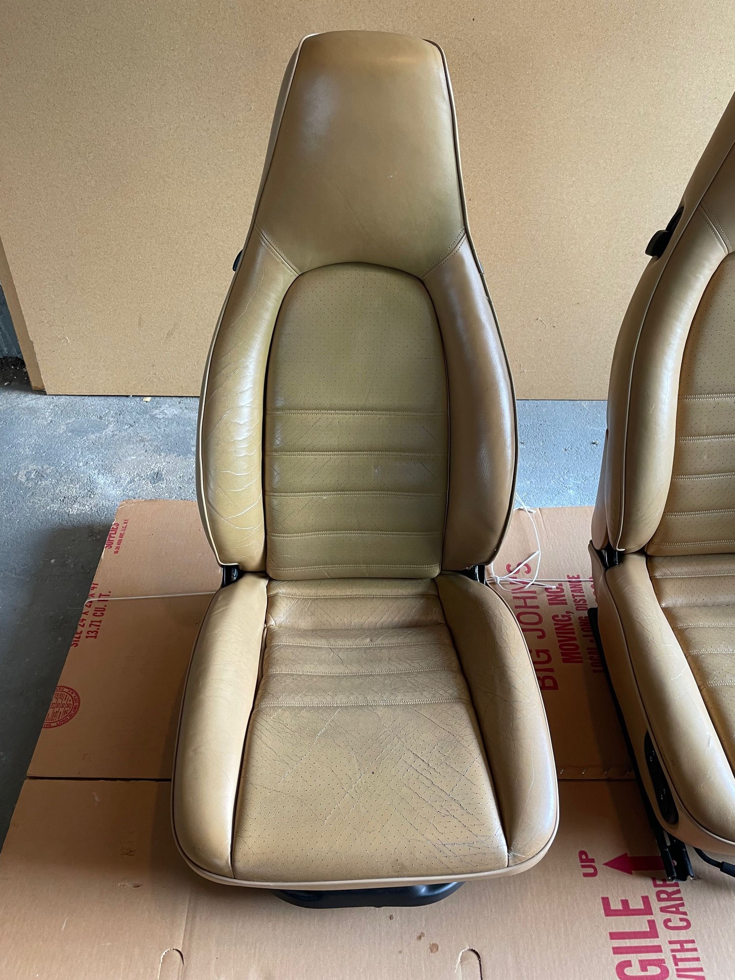 Interior/Upholstery - 968 Front Seats - Cashmere - For Sale - Used - 1989 to 1998 Porsche 911 - 1986 to 1990 Porsche 944 - All Years Porsche 968 - Northport, NY 11768, United States
