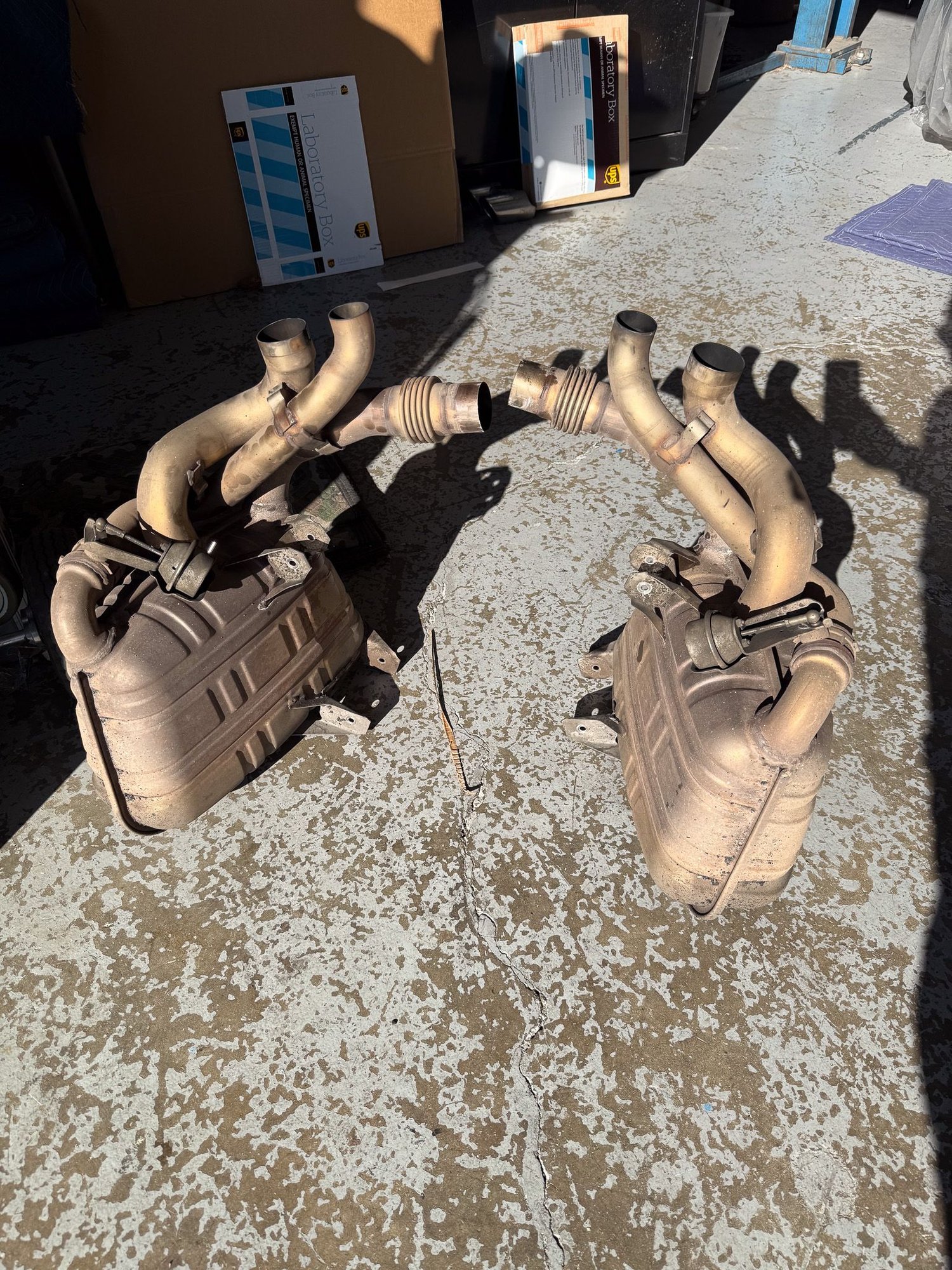 Engine - Exhaust - OEM Porsche Sport Exhaust (PSE) – 997.1 Carrera – Mufflers w/Valves & Tips - $900 OBO - Used - 2005 to 2008 Porsche 911 - Vallejo, CA 94591, United States